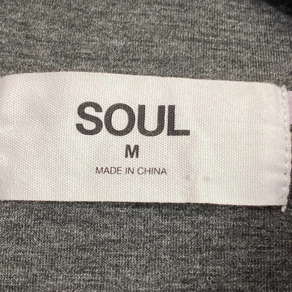 Soul by SoulCylce Spacer Snap 1/4 Zip Sweatshirt Pullover Gray Size Medium - Picture 7 of 10